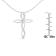 0.25ctw Diamond Cross Sterling Silver Necklace