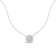 0.50ctw Diamond Flower Cluster Sterling Silver Pendant Necklace
