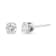14K White Gold AGS Certified 1.0ctw Brilliant Round-Cut Solitaire
Diamond Push Back Stud Earrings