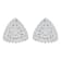 14K White Gold 1/2ctw Trillion Shaped Diamond Stud Earrings