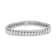 14K White Gold 5.0ctw Princess Cut Diamond 7" Invisible Set Wavy
S-Link Tennis Bracelet