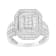 Sterling Silver Round and Baguette Diamond Cathedral Ring (0.75 Cttw,
H-I Color, I2-I3 Clarity)