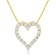 14K Yellow Gold Over Sterling Silver 2.0ctw Diamond Open Heart Necklace
(K-L Color, I2-I3 Clarity)