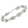 .925 Sterling Silver 7x7 mm Cushion Cut Prasiolite and 1/20ctw Round Cut
Diamond Tennis Bracelet