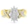 10K Two-Toned Round Baguette Diamond Cluster Ring (1/2 Cttw, I-J Color,
I2-I3 Clarity)
