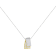 14K Two-tone Gold 1.0ctw Princess Diamond Foldover Box Pendant
w\chain(H-I Color, SI2-I1 Clarity)