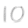 10K White Gold 1/5ctw Round-Cut Diamond Modern Hoop Earrings