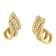 10K Yellow Gold 1.0ctw Round Diamond Spiral Multi Row Channel Set Hoop Earrings