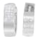 14K White Gold 1 1/8ctw Princess and Round Cut Diamond Huggie Earrings