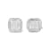 10K White Gold 7/8 Cttw Diamond Princess Composite and Halo Stud
Earrings (I-J Color, I1-I2 Clarity)