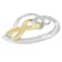14K Gold and Silver Heart Bow Pendant With Chain