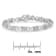 Rhodium Over Sterling Silver 2 1/4 Cttw Diamond Link Bracelet