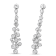 18K White Gold 3.15ctw Round Diamond Waterfall Drop Dangle Stud Earrings