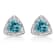 Sterling Silver 6x6 mm Trillion Cut Blue Topaz Gemstone and Diamond
Accent Stud Earrings