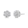 14K White Gold 1.0ctw Diamond Composite Stud Earrings