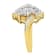 10K Yellow Gold Round And Baguette Cut Diamond Cluster Ring (1 1/10
Cttw, H-I Color, SI2-I1 Clarity)