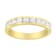 18K Yellow Gold IGI Certified 1.0ctw Diamond Half-Eternity Band(E-F
Color, I1-I2 Clarity)