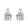 14K White Gold 1/2ctw Pear Shape Solitaire Lab Grown Diamond Stud Earrings