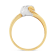 10K Two-tone Gold 1/10ctw Mixed Cut Diamond Bypass Ring (I2 Color, H-I Clarity)