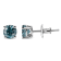 14K White Gold 3.00 Cttw Round Lab Grown Blue Diamond Classic 4-Prong
Stud Earrings with Screw Backs