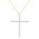 Sterling Silver 3.0ctw Round Diamond 1-1/2" Cross Pendant with
Chain(J-K Color, I2-I3 Clarity) - 18"