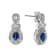 Sterling Silver 4.5 x 3mm Pear Sapphire Gemstone and Diamond Accent
Infinity Drop Stud Earrings