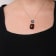18K Two-tone Gold Cushion Cut Smoky Quartz and Round Blue Topaz Gemstone
with Diamond Accent Pendant