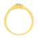 14KT Yellow Gold 1/20 ctw. Dual Heart Diamond Ring (K-L, I1-I2) - Size 7