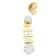 14K Yellow Gold 3/4ctw Round and Baguette-cut Diamond Earrings