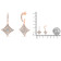 0.04ctw Round Cut Diamond Cushion 10K Rose Gold Over Sterling Silver
Dangle Earrings