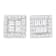 14K White Gold 1.0ctw Round and Baguette Diamond Stud Earrings