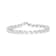 Sterling Silver 1/2 Cttw Round Diamond Halo S-Link Bracelet (I-J Color,
I2-I3 Clarity) - 7"