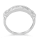 Sterling Silver 1/2ctw Baguette Diamond Channel Set X-Station Ring (H-I
Color, I1-I2 Clarity)