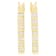 10K Yellow Gold 1/4ctw Round and Baguette Cut Diamond Oblong Hinged
Leverback Hoop Earrings
