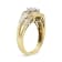 0.75ctw Diamond Cluster Swirl 10K Yellow and White Gold Ring