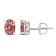 14K White Gold 1.0ctw Lab Grown Pink Oval Classic Diamond Solitaire Stud Earrings