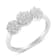 14K White Gold Three-Stone Cluster Diamond Ring (0.7 Cttw, H-I Color,
SI2-I1 Clarity)
