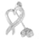 Sterling Silver Dangle-Heart Earrings