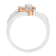 10K Two-tone Gold Over Sterling Silver ⅕ctw Diamond Open Heart Ring (I-J
Color, I2-I3 Clarity)