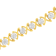 10K Yellow Gold Over Sterling Silver 2.0ctw Diamond "XOXO" Bracelet