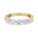 14K Two-tone Gold 1 1/2ctw Round-Cut Diamond 5 Stone Ring Band (H-I
Color, SI2-I1 Clarity)