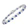 3.5 mm Lab Created Blue Sapphire and 1/6 ctw Diamond Rhodium Over
Sterling Silver Tennis Bracelet