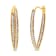 10K Yellow Gold 1/2ctw Round-Cut Diamond Modern Hoop Earrings