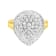 10K Yellow Gold 1.0ctw Mixed Cut Diamond Oval Shaped Cluster Ring (I-J
Color, I1-I2 Clarity)