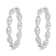 10K White Gold Diamond Hoop Earrings 1 1/2ctw
