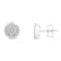 14K White Gold 1/2ctw Brilliant-Cut Diamond Halo-Style Cluster Round
Button Stud Earrings