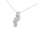 0.05ctw Diamond Swirl 10K Yellow Gold Over Sterling Silver Necklace