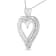 1.00ctw Diamond Heart Rhodium Over Sterling Silver Pendant Necklace with
18" Chain
