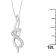 10K White Gold Espira 1/5ctw Round Cut Diamond Swirl Pendant With Chain
(J-K, I1-I2)