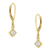 14K Yellow Gold Over Sterling Silver Diamond Dangle Earrings 1/3ctw